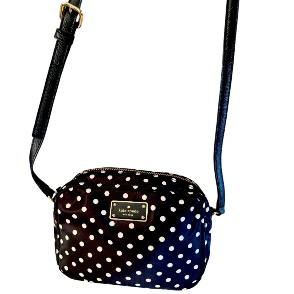 Kate Spade Black and White Polka Dot Crossbody Bag - Picture 1 of 12